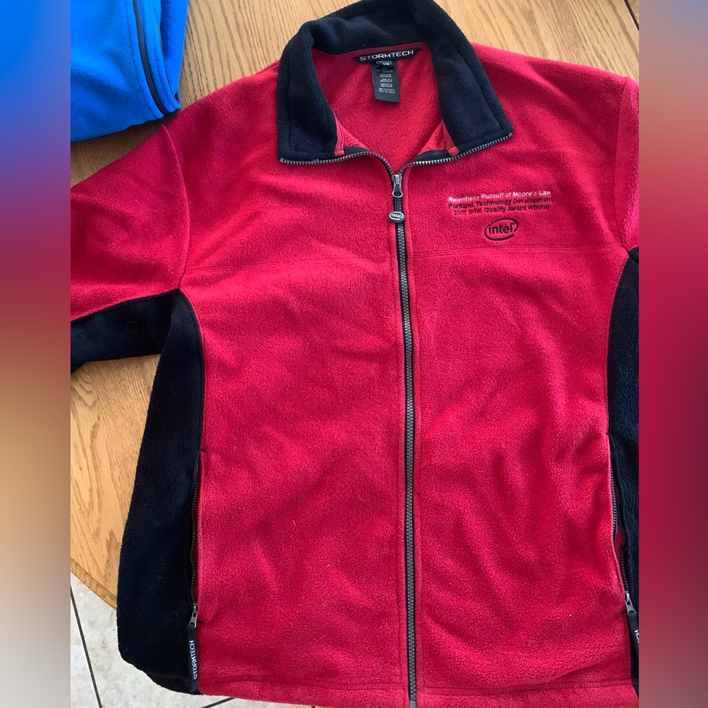 2 Great fleece jackets, size large, super comfortable,Port Authority, StormTech.
